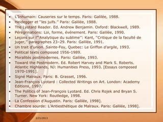 Jean francois lyotard | PPT