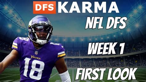 Nfl Dfs Week 1 First Look Draftkings Week 1 Lineup Youtube