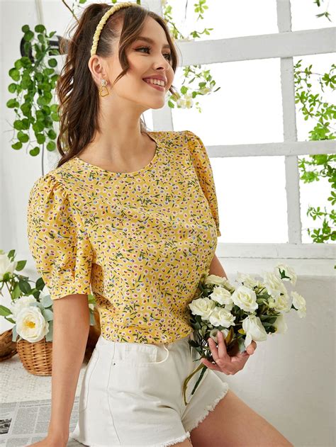 Ditsy Floral Puff Sleeve Top Floral Puff Sleeve Top Ditsy Floral Top