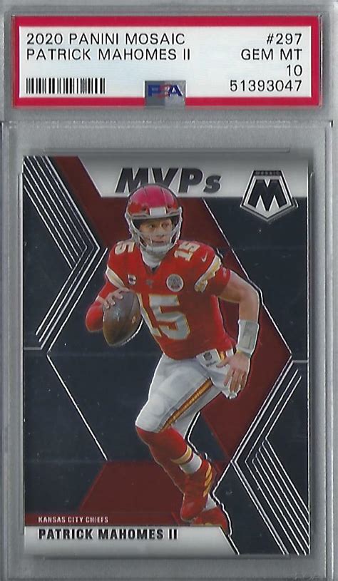 Panini Mosaic Silver Mvps Patrick Mahomes Graded Psa Gem Mint