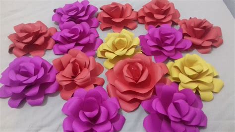 Diy Como Fazer Flor De Papel Cartolina Youtube