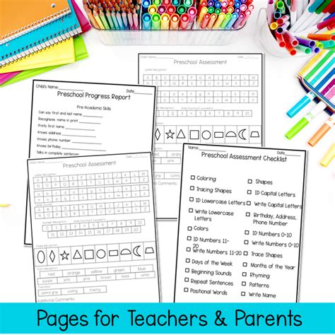 Preschool Assessment Pack And Conference Checklist Made By Teachers