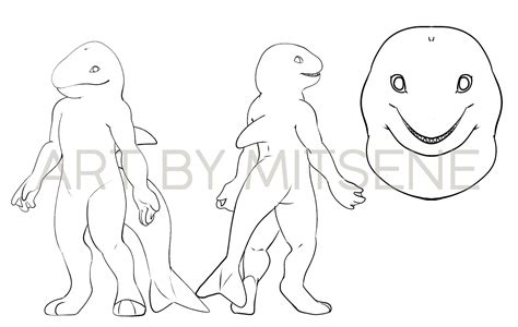 Male Orca Anthro Lineart Killer Whale Fursona Ref Sheet Base Download