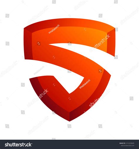 Shield Letter S Logo Design Stock Vector Royalty Free 1212233695