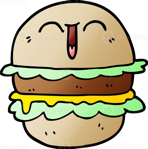 Png Gradient Illustration Cartoon Burger 45296707 Png