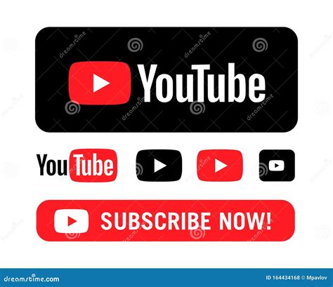 Youtube Logo Set Vector Illustration Editorial Stock Photo