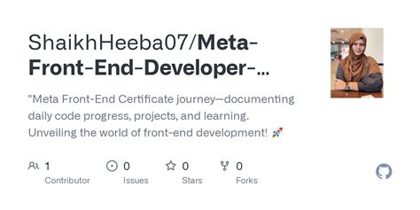Github Shaikhheeba07meta Front End Developer Professional