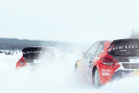 Rallycross en el hielo vídeo con Loeb y Hansen