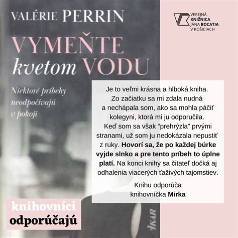 Valérie Perrin: Vymeňte kvetom vodu – Úvod