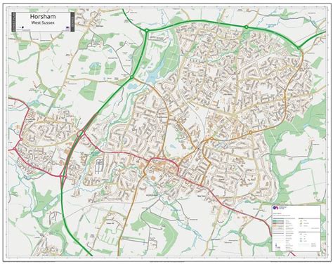 Horsham Street Map