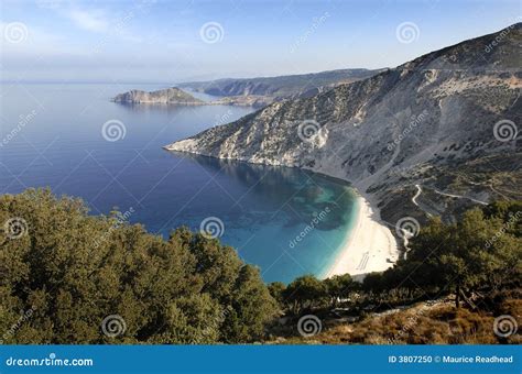 Myrtos beach, Kefalonia stock photo. Image of blue, kefalonia - 3807250