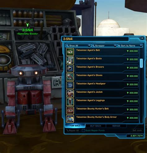 Swtor Tatooine Specialty Goods Vendor Illeva