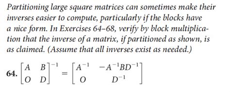 Solved Partitioning Large Square Matrices Can Sometimes Make Chegg