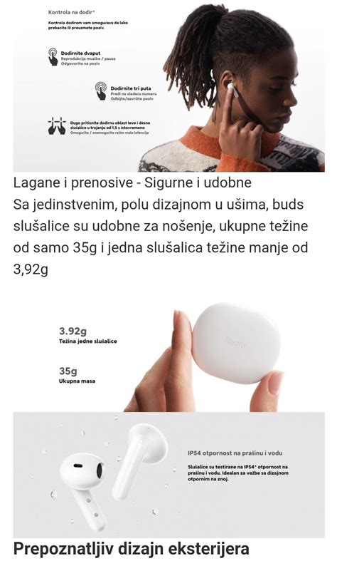 Xiaomi Redmi Buds 4 Lite Bele - Odlična cena!