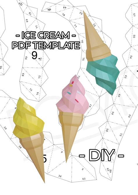 Papercraft Ice Cream Papercraft Among Us