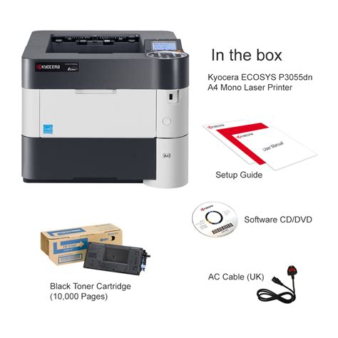 Kyocera ECOSYS P3055dn A4 Mono Laser Printer - 1102T73NL0