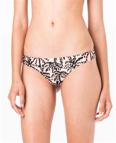 Nude Fixed Scrunch Bikini Bottom With A Print Bottom Halter Nude Tina