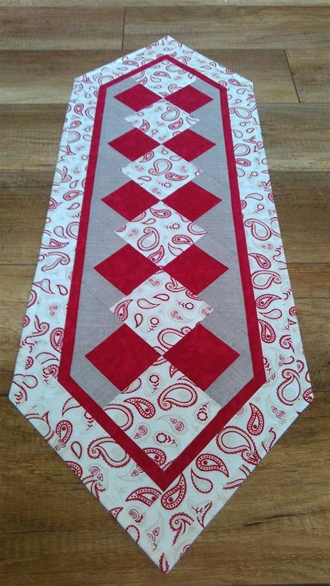 Handmade Christmas Table Runner Quilted Stripes B20