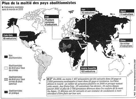 Carte De La Peine De Mort Dans Le Monde Sénat