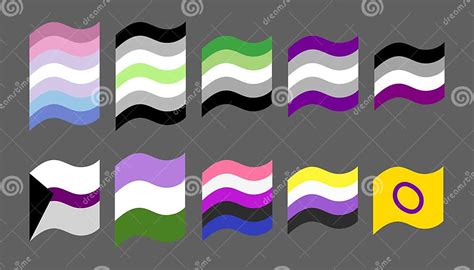 Genderqueer And Intersex Flags Vector Set Illustration Stock Vector Illustration Of Isolated