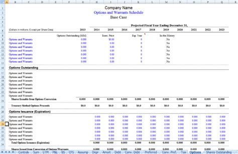 Private Equity Model Template