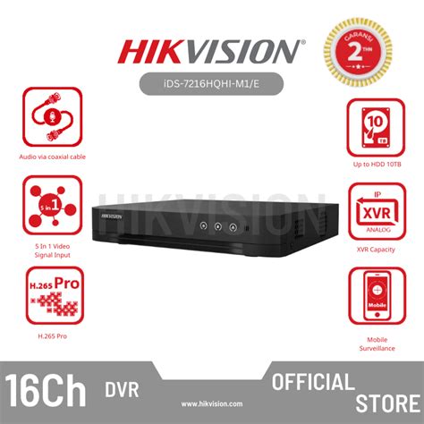 Jual HIKVISION IDS 7216HQHI M1 E DVR 16 Ch 1080p 1U H 265 AcuSense