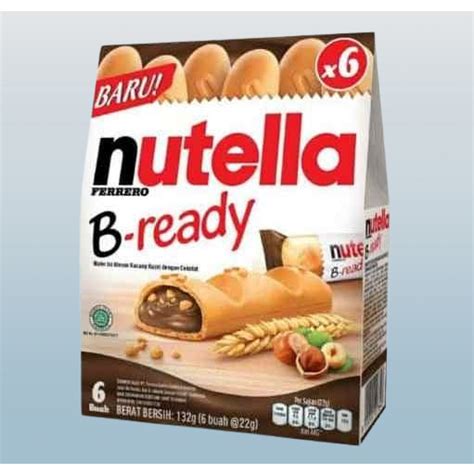 Jual Nutella B Ready Wafer Isi Olesan Kacang Hazel Cokelat 132 Gram Isi