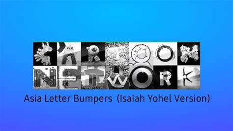 Cartoon Network Asia Letter Bumpers Isaiah Yohel Version YouTube