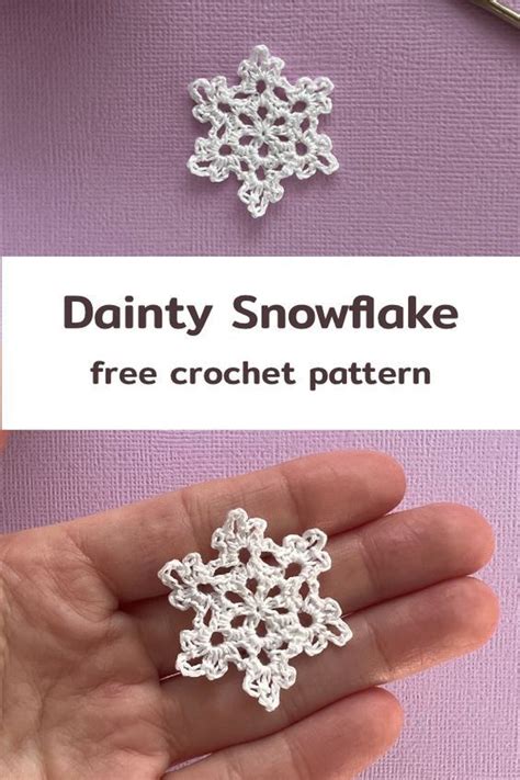 Mini Crochet Snowflake Pattern Free Crochet Snowflake Patterns