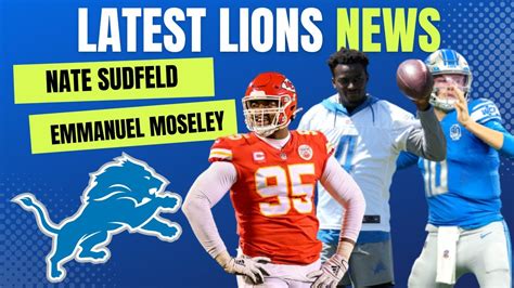 Lions News Nate Sudfeld Out For Year Emmanuel Moseley Injury Update