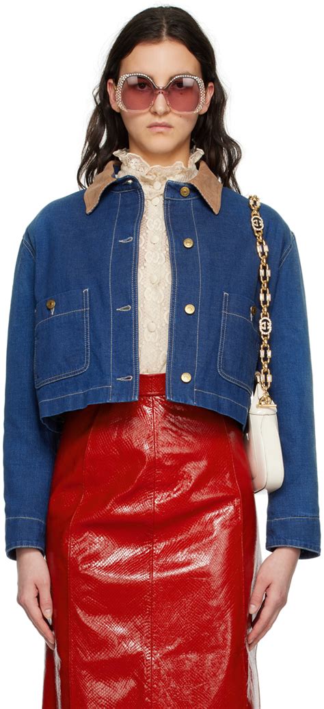Gucci Blue Faded Denim Jacket Ssense