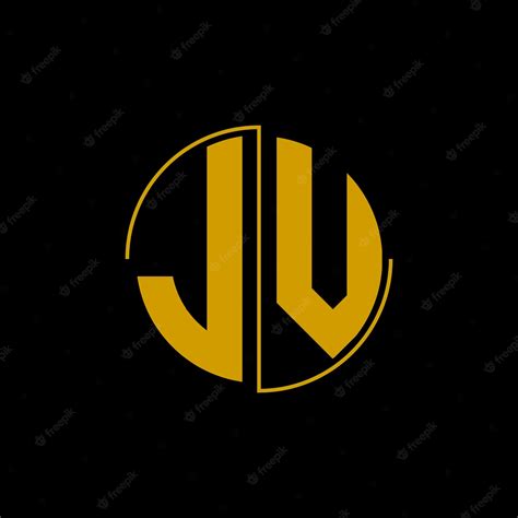 Premium Vector Letter Circle Logo Design Jv