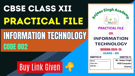 Practical And Portfolio File Class 10 It 402 Cbse Anjeev Singh Academy