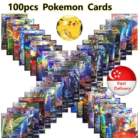 SG Stock100Pcs Box Pokemon Card VMAX Cards GX EX Mega Pokemones Game