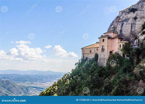 Santa Cova Chapel Near Montserrat In Catalonia Spain Stock Image