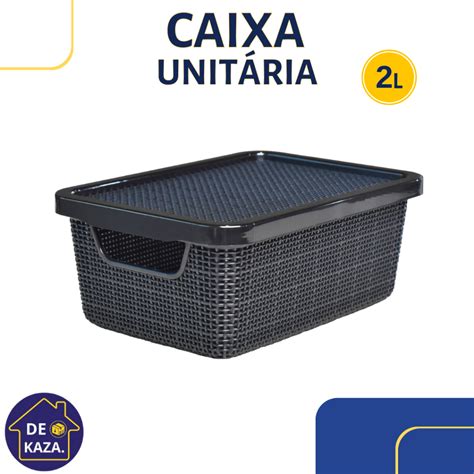 Caixa Organizadora Litros Preta Jutta Arqplast Shopee Brasil