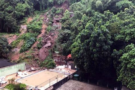 Deslizamento de terra atinge prédio no Rio Medo é cair mais Metrópoles