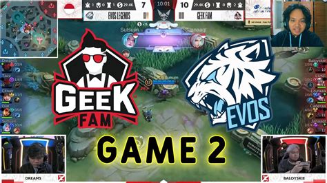 REACT CAST ANALIS MPL SEASON 10 GEEK VS EVOS GAME 2 NEW EVOS INI BRO