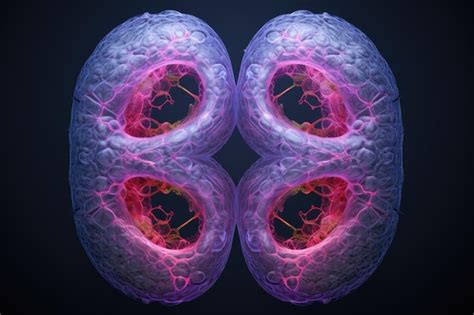 La Divisi N Celular Durante La Mitosis Bajo Un Microscopio Foto Premium