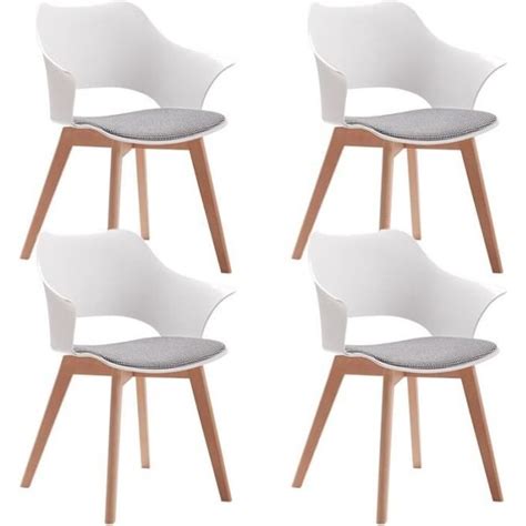 BenyLed Lot de 4 Chaises de Salle à Manger avec Revêtement en Tissu