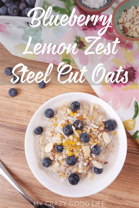 Blueberry Lemon Zest Steel Cut Oats Instant Pot Slow Cooker