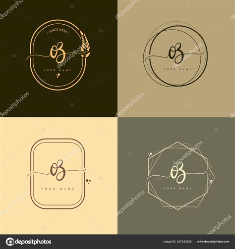 Initial Handwriting Logo Vector Sets Hand Lettering Initials Logo