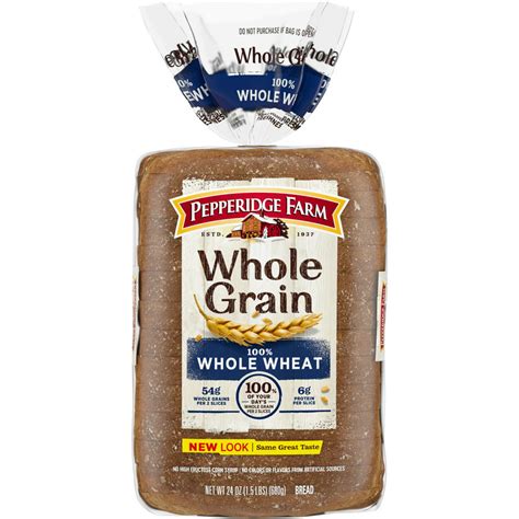 Pepperidge Farm Whole Grain 100 Whole Wheat Bread 24 Oz Loaf