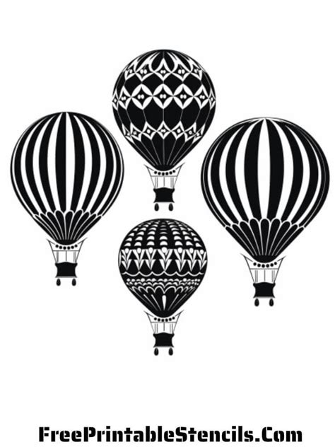 Free Printable Hot Air Balloon Stencils Free Printable Stencils