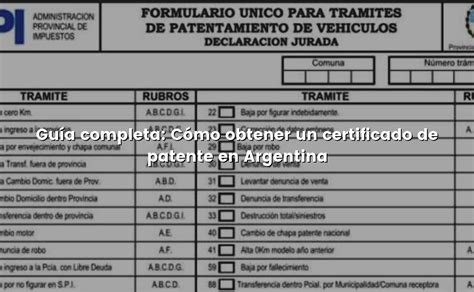 Guía completa Cómo obtener un certificado de patente en Argentina