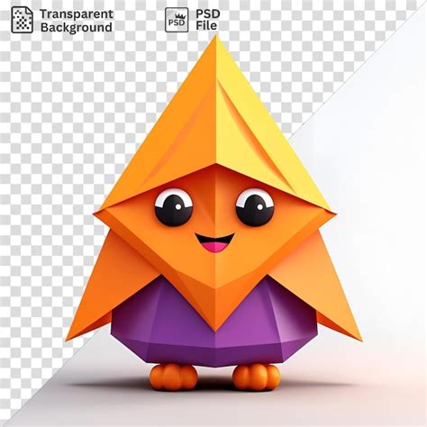 Niesamowity Origami Pomara Czowego Ptaka Z Czarnymi Oczami I R Owymi