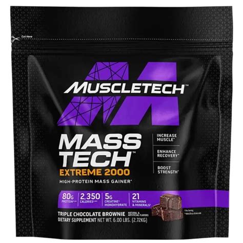 Proteína Mass Tech Extreme 2000 6 Libras Muscletech Nutrafit