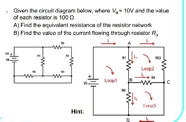 Solved Given The Circuit Diagram Below Where V V And The Chegg