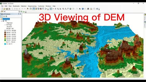 Show Dem In 3d In Arcgis Youtube