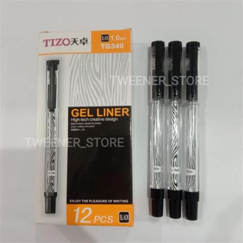 Jual Tizo TG340 Gel Liner Pen 1 0 Mm Black Hitam Ballpoint Bolpen